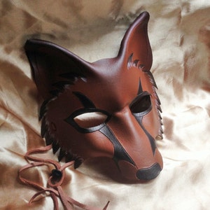 FOX mask, leather mask by faerywhere