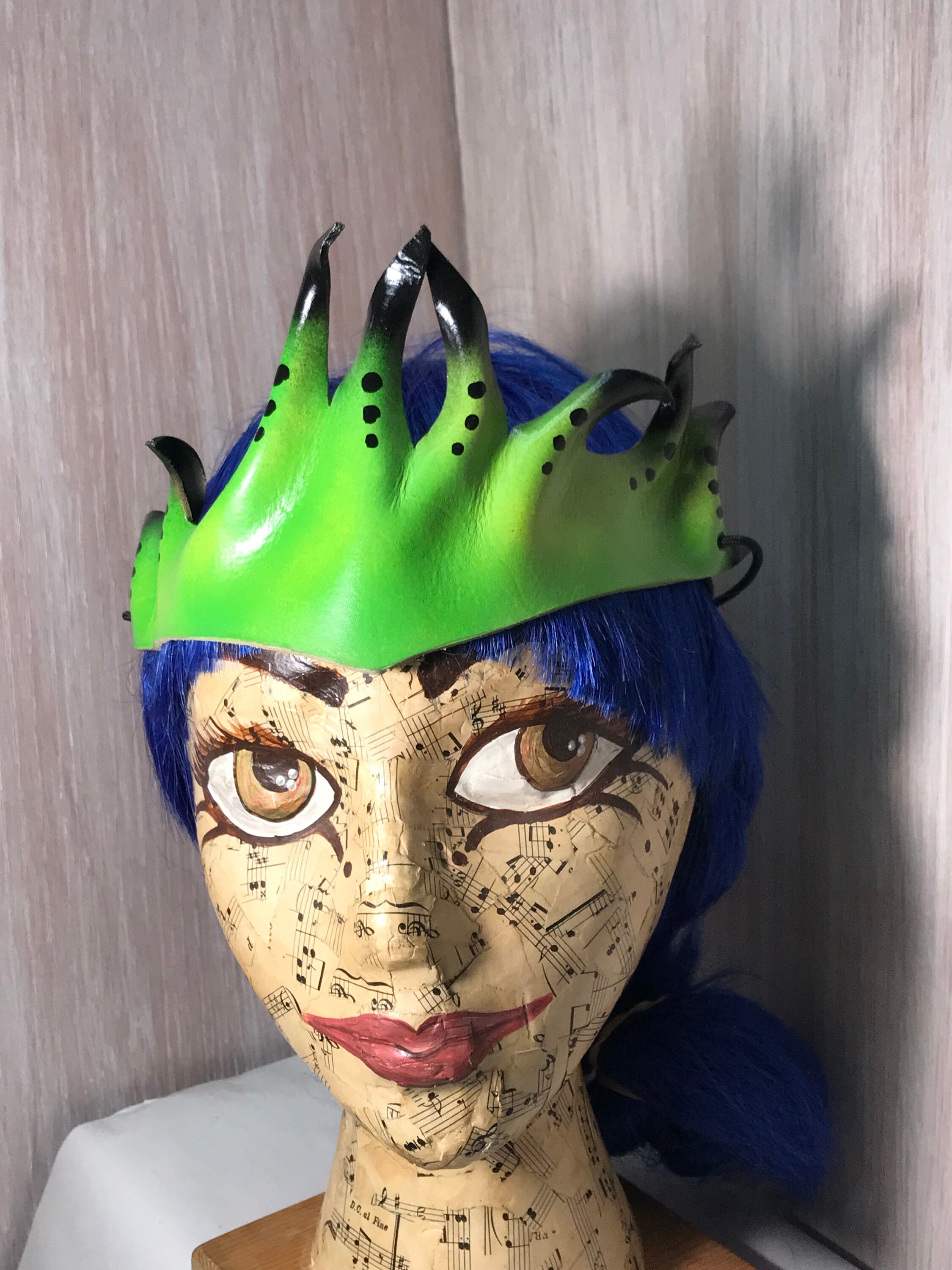Glow in the Dark Alien, Alien Sci-fi, Cosplay Crown, Leather Headpiece ...