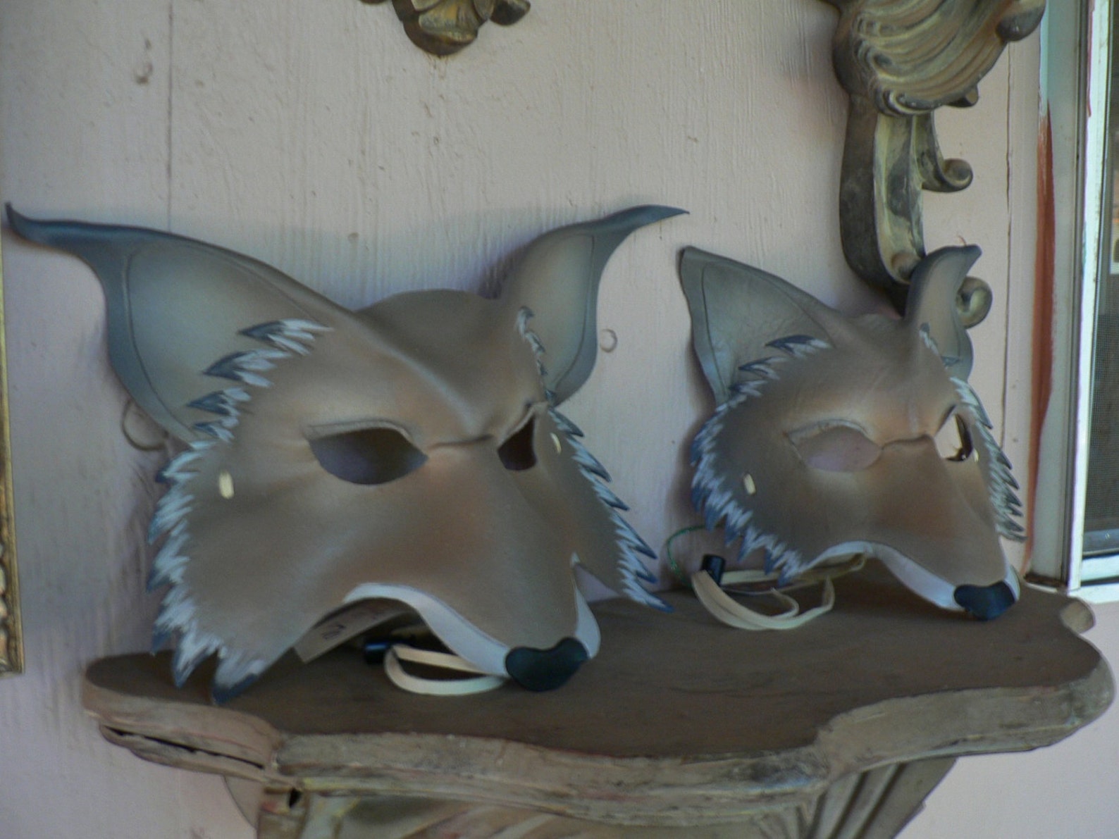 Mr and Mrs Coyote Masks Leather Masks for Two Couple Theme - Etsy