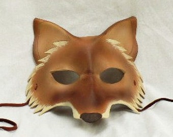 FOX mask, leather mask by faerywhere
