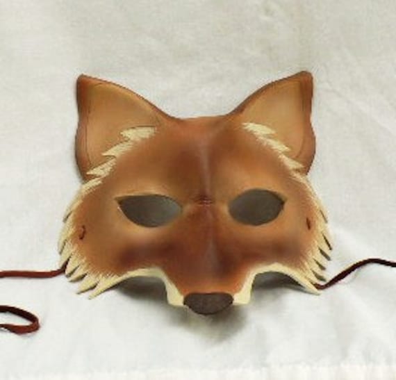 FOX mask leather mask by faerywhere Etsy