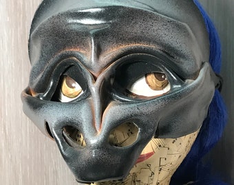 Bigfoot mask, cryptid monkey creature leather mask one of a kind monkey mask