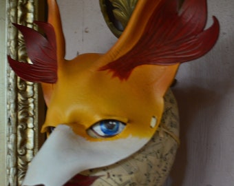 Delphox Pokemon interpretation leather mask by Faerywhere