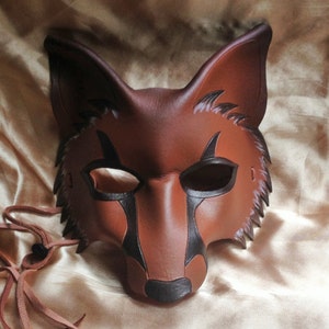 FOX mask, leather mask by faerywhere image 3