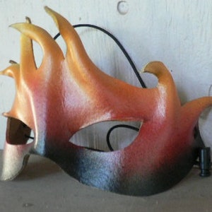 Dark Fire Pixie, Leather Mask, Create Your Own Unique Fiery Costume - Etsy