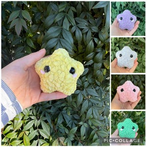Hand-crocheted mini star plushie