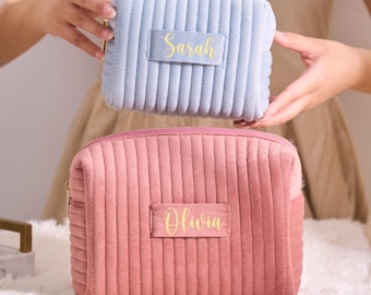Custom Makeup Bag,Bride Toiletry Bag, ridesmaid Gifts,Travel Toiletry Bag,Personalized Cosmetic Bag,Birthday Gift for Her,Mother&#39;s Day Gift