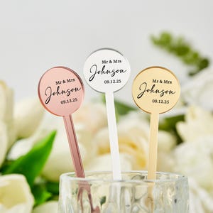 Personalized Couple Names Stirrers For Wedding Party Gifts Table Decors Wedding Party Drink Charm,Custom Drink Stirrers,Bulk Stir Sticks