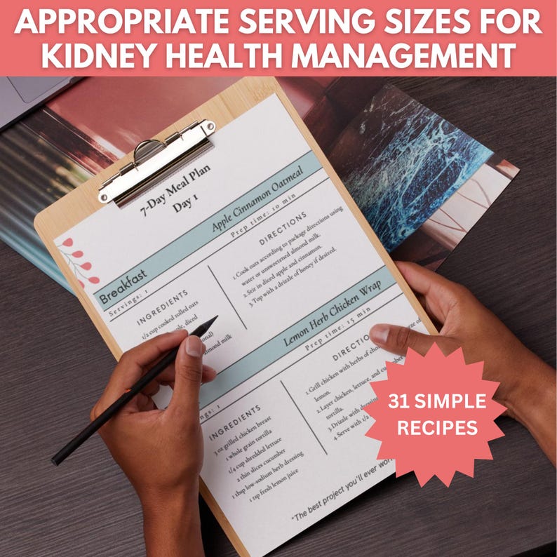 Renal Diet Cookbook | Stage 3 Kidney Diet Recipes, CKD 7-day Meal Plan ...