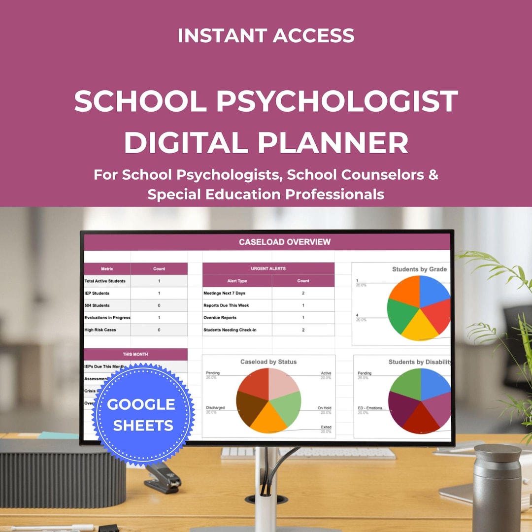 School Psychologist Planner: Digital IEP Tracker, Caseload Management ...