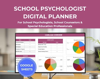 School Psychologist Planner: Digital IEP Tracker, Caseload Management & Data Collection (Google Sheets)