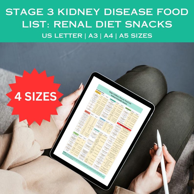 Stage 3 Kidney Disease Food List: Renal Diet Snacks With Servings Sizes ...