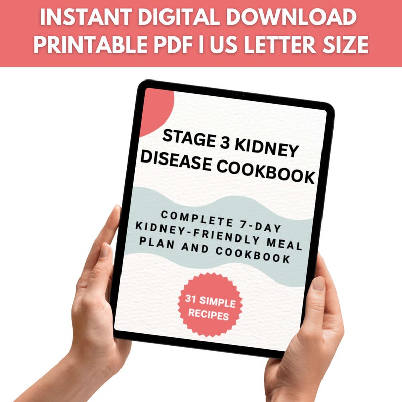 Renal Diet Cookbook | Stage 3 Kidney Diet Recipes, CKD 7-day Meal Plan ...