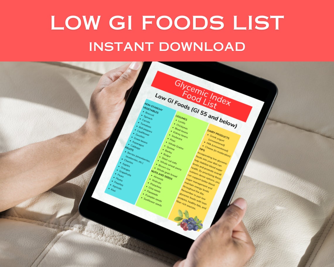 Diabetic Food List &amp; Glycemic Index List Printable Diabetic Food Chart ...