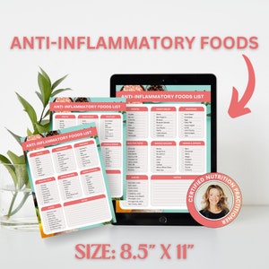 Anti-Inflammatory Diet Food List And Grocery Guide | Gut Health Diet Plan | Arthritis & Joint Support | Digital PDF