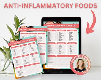 Anti Inflammatory Foods List: Arthritis, Gut Health & Autoimmune Diet Chart (PDF)