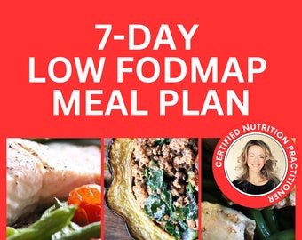 FODMAP Meal Plan - 7-Day Menu, Low FODMAP Foods and Grocery List for IBS Relief and Gut Health, Instant Download