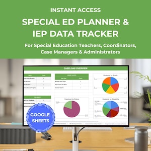 Special Ed Planner & IEP Data Tracker Spreadsheet | Google Sheets Template for Special Education Teachers