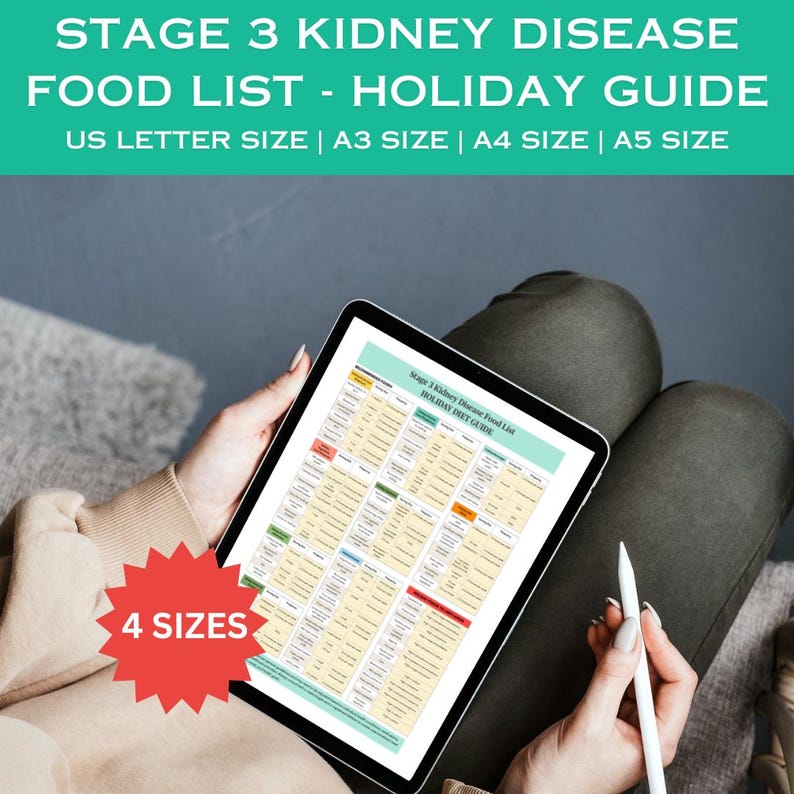 Stage 3 Kidney Disease Food List-holiday Diet Guide: Printable Food ...
