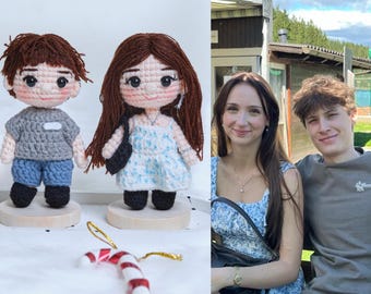 Couple Portrait Doll, Custom Couple Doll, Look Alike Doll, Darlings Doll, Personalized Handmade Crochet Gift For Him Her