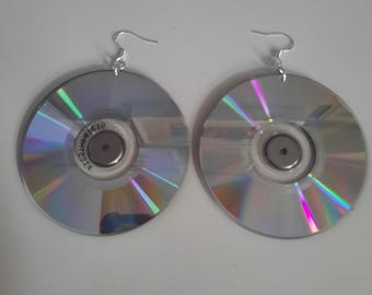 Mini disc CD Earrings rave music party