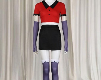 Vaggie, Red Dress, Hazbin Hotel | High-End Cosplay Custome for Halloween, Comiccon & Holiday