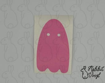 Calcomanía de vinilo fantasma de Halloween con temática de truco o trato: temática fantasma para autos, camionetas, furgonetas, caravanas, espejos y manualidades.