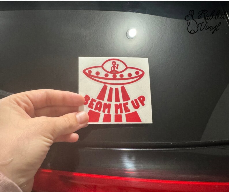 Alien Spaceship Beam Me up Vinyl Car Decal/bumper Sticker for Car ...
