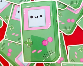 Kawaii Gameboy Sticker: Retro Gamer Handmade Decal