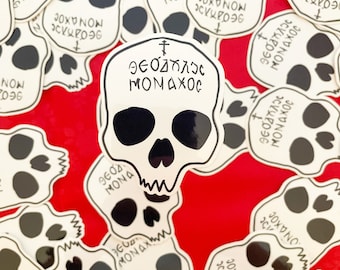 Orthodox Skull Sticker Christian Monastery