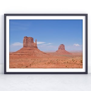 Mittens Monument Valley Photo, Southwest Landscape Photography, Desert Wall Art, Red Rock Print, Arizona Nature Art, Canyon View Decor