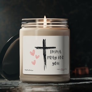 Imma reza por ti vela, Enviándote abrazos en vela, Pensando en tus regalos, Regalo para amigo, Que te mejores pronto, Simpatía, Vela de amigo, Oración