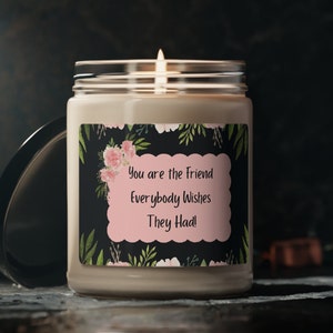 Vela de amistad, vela dotada, regalo de mejor amigo, regalo de amistad, regalo de amigo, nuestra amistad es como esta vela, regalo de amigo divertido