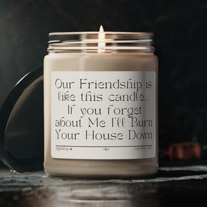Vriendschap kaars, beste vriend cadeau, vriendschap cadeau, vriend cadeau, onze vriendschap is als deze kaars, grappige vriend cadeau, kaars voor vriend