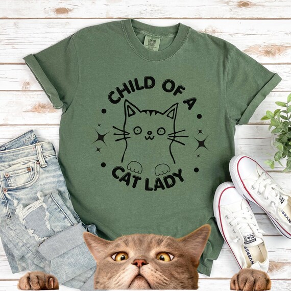 Cat Maglietta Per Gatto Maglietta Unisex Cat Lady, Regalo Per