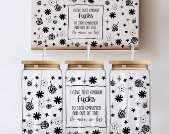 Adult Humor Tumbler, gift for her, best friend tumbler, mental breakdown, Funny Gift for Friend, Glass Tumbler, BFF, witty, silent quitting