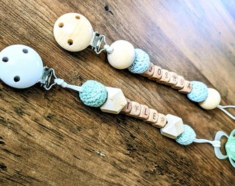 Gepersonaliseerde Dummy Clip - Aangepaste handgemaakte fopspeenhouder - Kraamcadeau - Baby Boy Gift - Baby Girl Gift