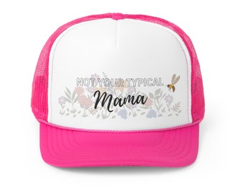 Mama trucker cap - nature/gardener with flowers and bee