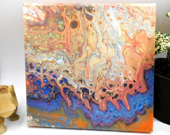 Acrylic Fluid Pour Painting Wall Abstract Art For Home Or Office Decor