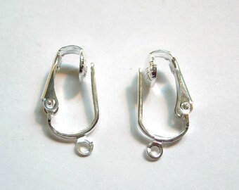 Silver Plated Earring Clips 1 Pair