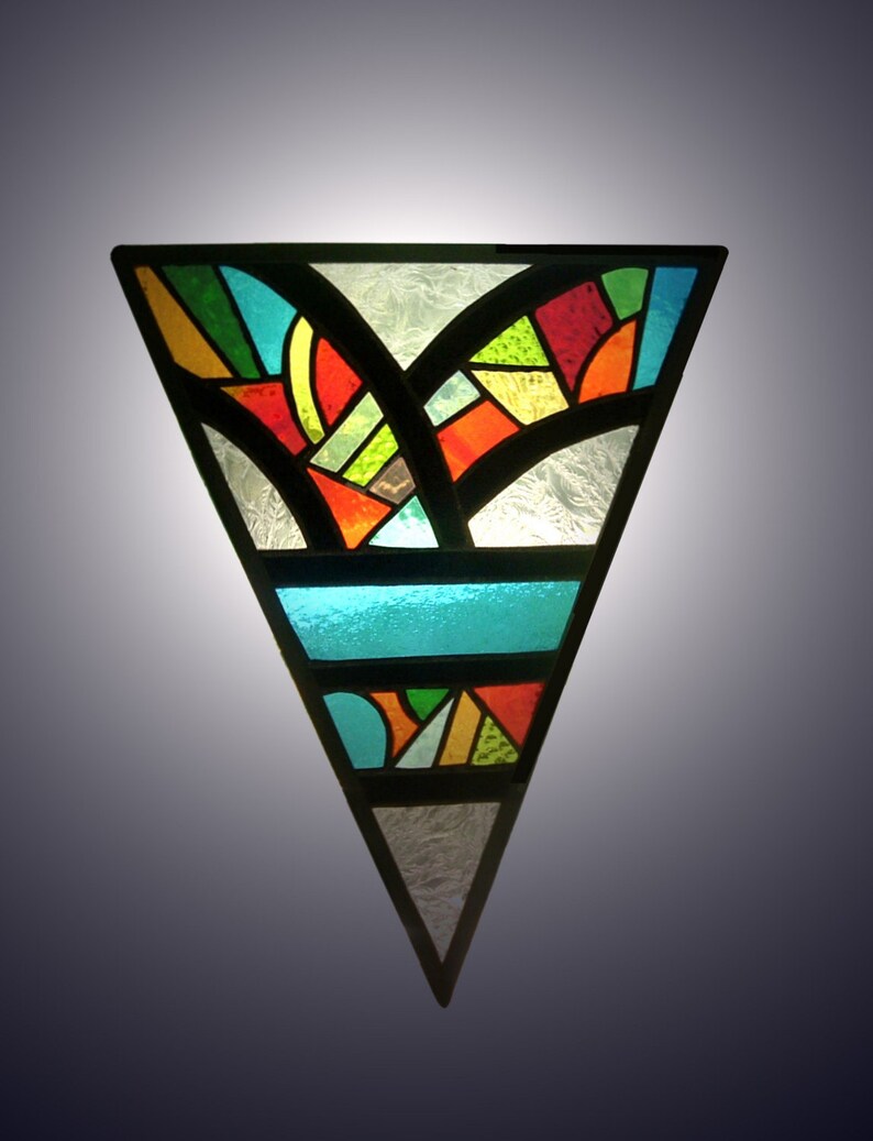 Kaleidoscope Stained Glass Panel - Etsy
