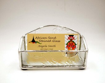 Titular de la tarjeta de visita Clear Stained Glass