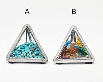 Paperweights With Turquoise Nuggets Or Glass Shards