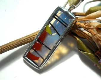 Stained Glass Confetti Pendant