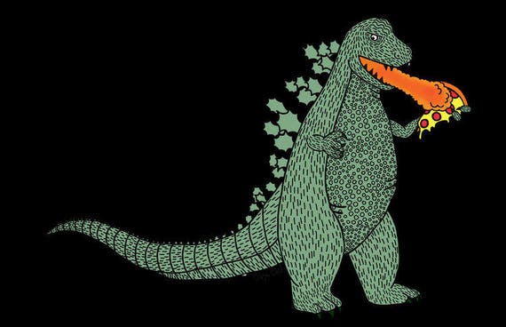 Pizza Dinosaur - Etsy Hong Kong