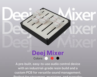 Table de mixage audio Deej avec contrôle d'interface utilisateur personnalisé : jeux, volume, chat, MIDI, plus