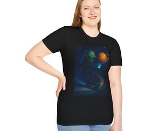 Unisex Softstyle T-Shirt skateboarding alien