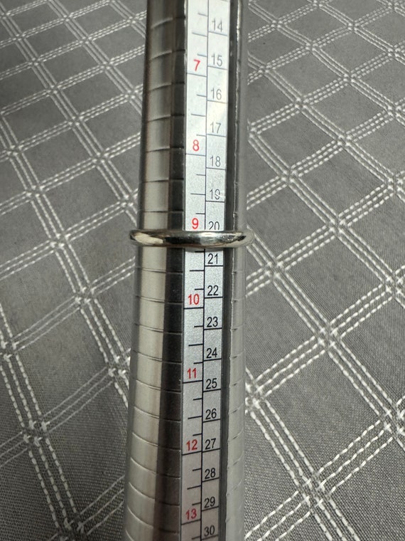 Size 9 Sterling Silver Large Rectangle Mystic ring - image 5