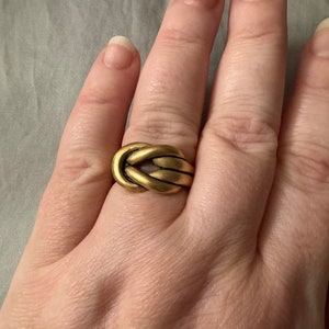 Size 8 Matte Goldtone filled Love Knot ring by Premiere Design Co.