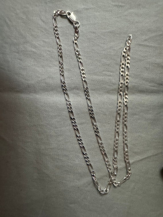 Sterling Silver 19” 3mm Figaro chain